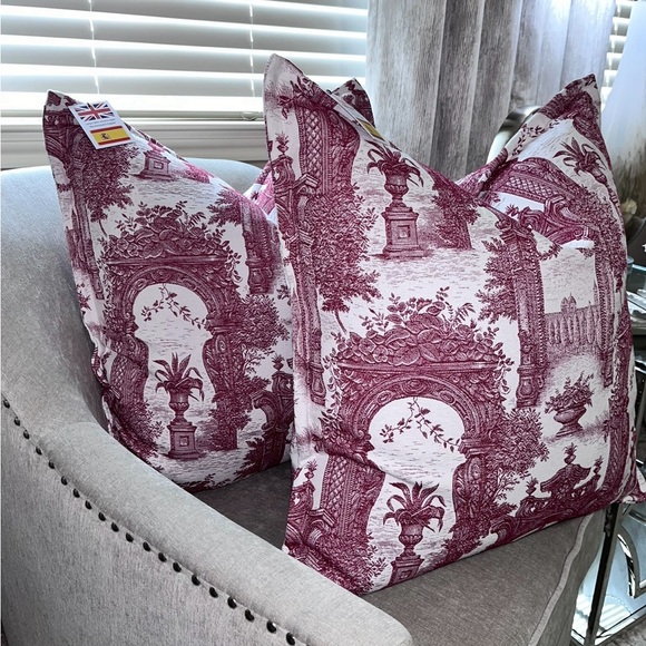 1-NWT SPANISH WOVEN GREEK GARDEN DESIGN PILLOW (Read description for details) - Picture 10 of 10